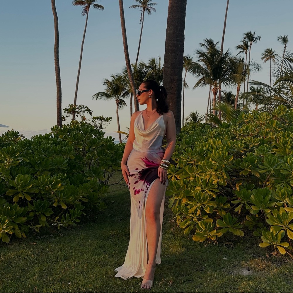Rat & Boa White and Purple Maxi Dress